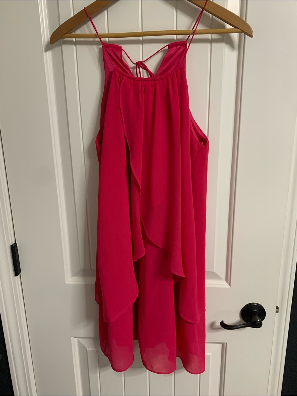 James Lacroix Sleeveless Hot Pink Ruffle Dress